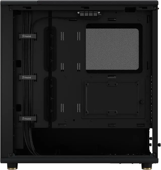 Fractal Design North ATX mATX Mid Tower PC Case   Charcoal Black Chassis with Walnut Front and Mesh Side Panel
