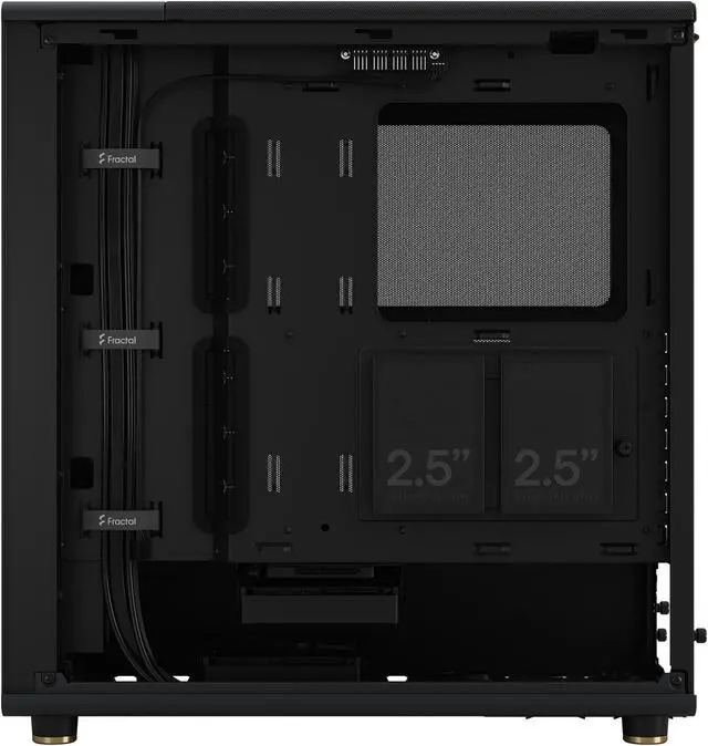 Fractal Design North ATX mATX Mid Tower PC Case   Charcoal Black Chassis with Walnut Front and Mesh Side Panel