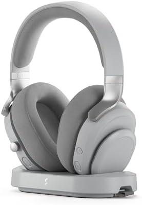 Fractal Design Scape Light   Wireless PC Gaming Headset   Detachable Flip to Mute Microphone with Noise Cancellation   Battery Life Up to 40 Hours   Configurable Ambient Lighting   Gray