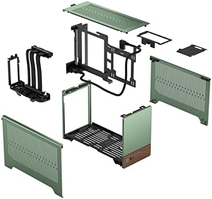 Fractal Design Terra Jade   Wood Walnut Front Panel   Small Form Factor   Mini ITX Gaming case   PCIe 4 0 Riser Cable   USB Type C   Anodized Aluminum Panels