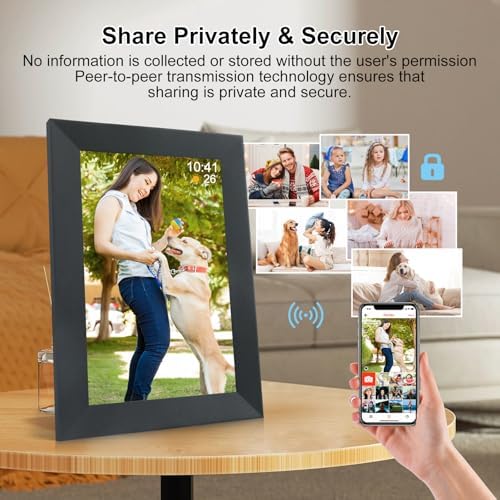 Frameo 10 1 Inch Smart WiFi Digital Photo Frame Digital Picture Frame with 16GB Storage & SD Slot  Electronic Picture Frame IPS Touch Screen with Auto Rotate  Frameo Digital Frame WiFi