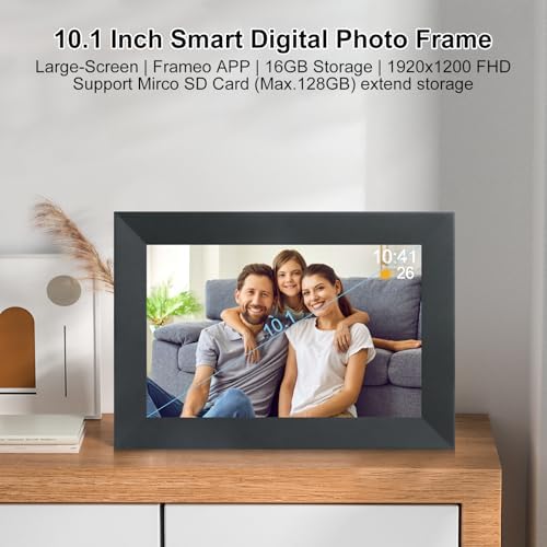 Frameo 10 1 Inch Smart WiFi Digital Photo Frame Digital Picture Frame with 16GB Storage & SD Slot  Electronic Picture Frame IPS Touch Screen with Auto Rotate  Frameo Digital Frame WiFi