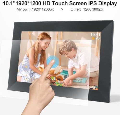 Frameo 10 1 Inch Smart WiFi Digital Photo Frame Digital Picture Frame with 16GB Storage & SD Slot  Electronic Picture Frame IPS Touch Screen with Auto Rotate  Frameo Digital Frame WiFi