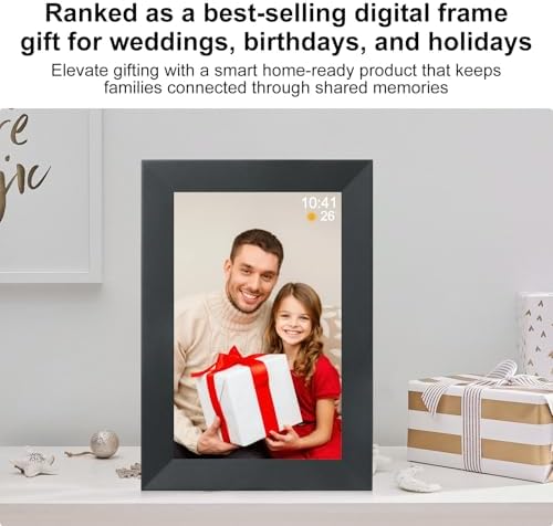 Frameo 10 1 Inch Smart WiFi Digital Photo Frame Digital Picture Frame with 16GB Storage & SD Slot  Electronic Picture Frame IPS Touch Screen with Auto Rotate  Frameo Digital Frame WiFi