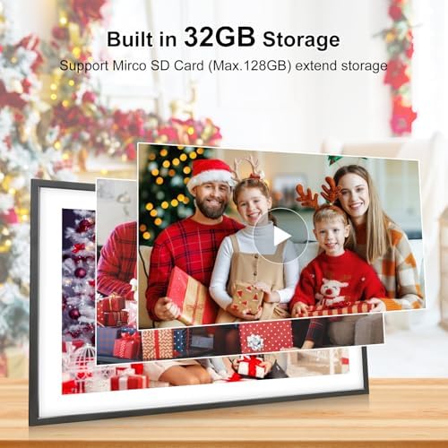 Frameo 10 1 Inch Smart WiFi Digital Photo Frame Digital Picture Frame with 16GB Storage & SD Slot  Electronic Picture Frame IPS Touch Screen with Auto Rotate  Frameo Digital Frame WiFi