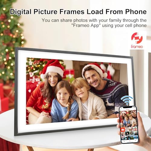 Frameo 10 1 Inch Smart WiFi Digital Photo Frame Digital Picture Frame with 16GB Storage & SD Slot  Electronic Picture Frame IPS Touch Screen with Auto Rotate  Frameo Digital Frame WiFi