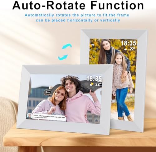 Frameo 10 1 Inch Smart WiFi Digital Photo Frame Digital Picture Frame with 16GB Storage & SD Slot  Electronic Picture Frame IPS Touch Screen with Auto Rotate  Frameo Digital Frame WiFi