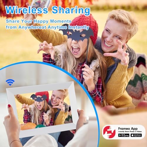 Frameo 10 1 Inch Smart WiFi Digital Photo Frame Digital Picture Frame with 16GB Storage & SD Slot  Electronic Picture Frame IPS Touch Screen with Auto Rotate  Frameo Digital Frame WiFi