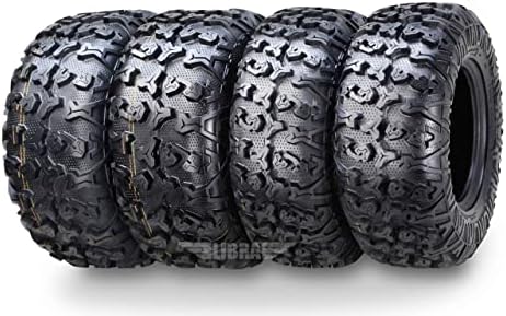 Free Country Set 4 HD 8PR UTV ATV Tires 24x8 12 & 24X10 11 w/Featured Full Side Lugs/Scuff Guard
