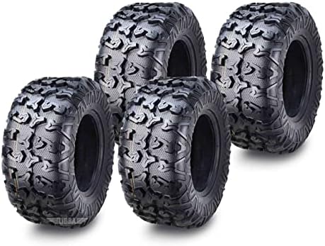 Free Country Set 4 HD 8PR UTV ATV Tires 24x8 12 & 24X10 11 w/Featured Full Side Lugs/Scuff Guard