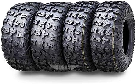 Free Country Set 4 HD 8PR UTV ATV Tires 24x8 12 & 24X10 11 w/Featured Full Side Lugs/Scuff Guard
