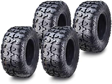 Free Country Set 4 HD 8PR UTV ATV Tires 24x8 12 & 24X10 11 w/Featured Full Side Lugs/Scuff Guard
