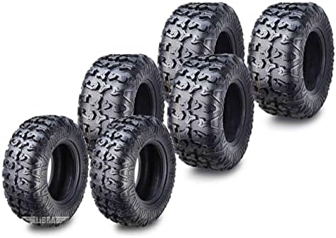 Free Country Set 4 HD 8PR UTV ATV Tires 24x8 12 & 24X10 11 w/Featured Full Side Lugs/Scuff Guard