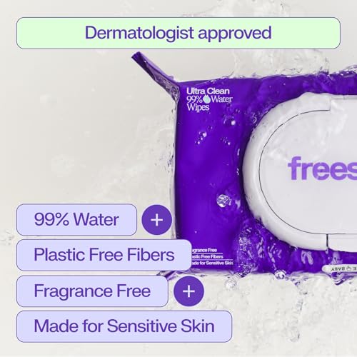 Freestyle Soft Jumbo Baby Wipes  Hypoallergenic and Unscented  Water Based Wet Wipes for Babies  Finely Suited for Sensitive Skin  Thick & Oversized  Pack of 12  72 Wipes Per Pack