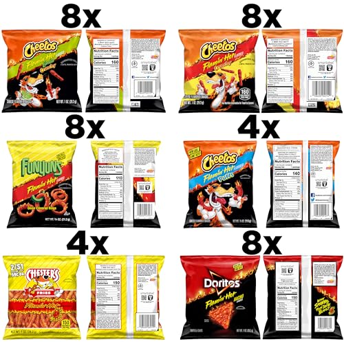 Frito Lay Flamin Hot Mix  Variety Pack  Pack of 40   Packaging May Vary