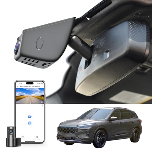 Front 4K & Rear 1080p Dash Cam Custom for Ford Escape Gen4 2020 2021 2022 2023 2024 2025  UHD 2160P Video  WiFi & App  128GB Card