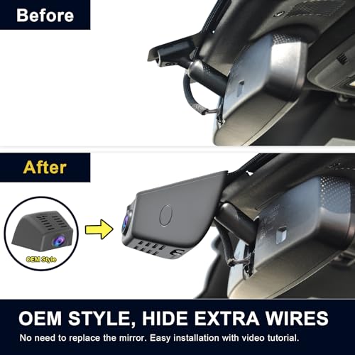 Front 4K & Rear 1080p Dash Cam Custom for Ford Escape Gen4 2020 2021 2022 2023 2024 2025  UHD 2160P Video  WiFi & App  128GB Card