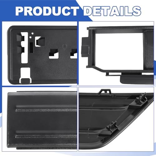 Front Bumper Grille W/Front Bumper Guards Pads & License Plate Frame Bracket Kit Compatible with Ford F 150 2021 2023 Lower Center Cover Spacer Panel Replaces# ML3Z17B968BA ML3Z17B968BB