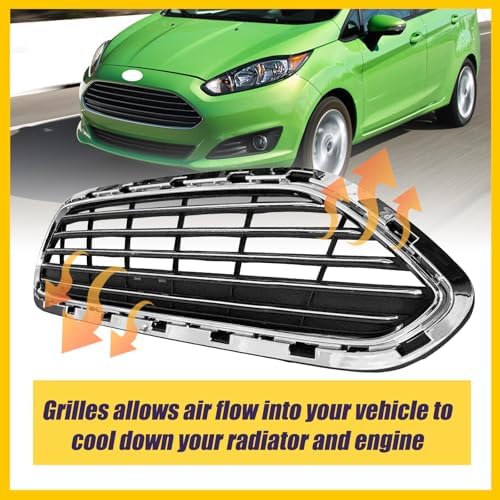 Front Bumper Grille For For d Fiesta 2014 2019 Front Grill Bumper Guard Cover D2BZ17B968AA FO1200552