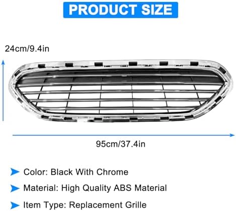 Front Bumper Grille For For d Fiesta Chrome Frame Grille 2014 2019 D2BZ17B968AA FO1200552