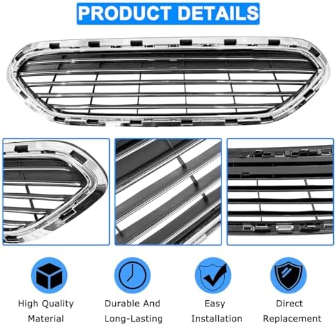 Front Bumper Grille For For d Fiesta Chrome Frame Grille 2014 2019 D2BZ17B968AA FO1200552