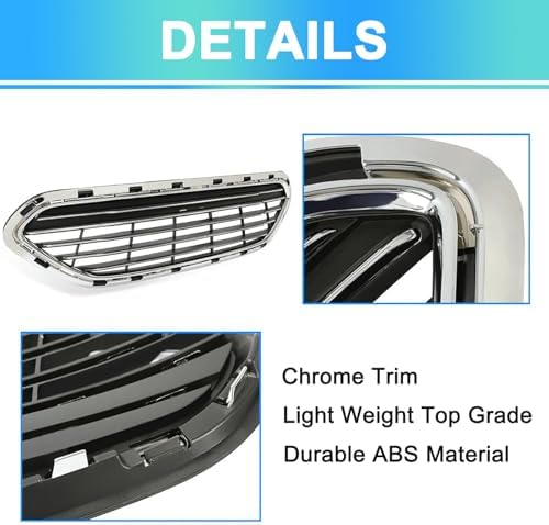 Front Bumper Grille For For d Fiesta Chrome Frame Grille 2014 2019 D2BZ17B968AA FO1200552