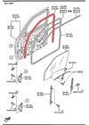 Front Door glass run channel seal for Mazda B series B2500 B2600 UN pickup 98 06