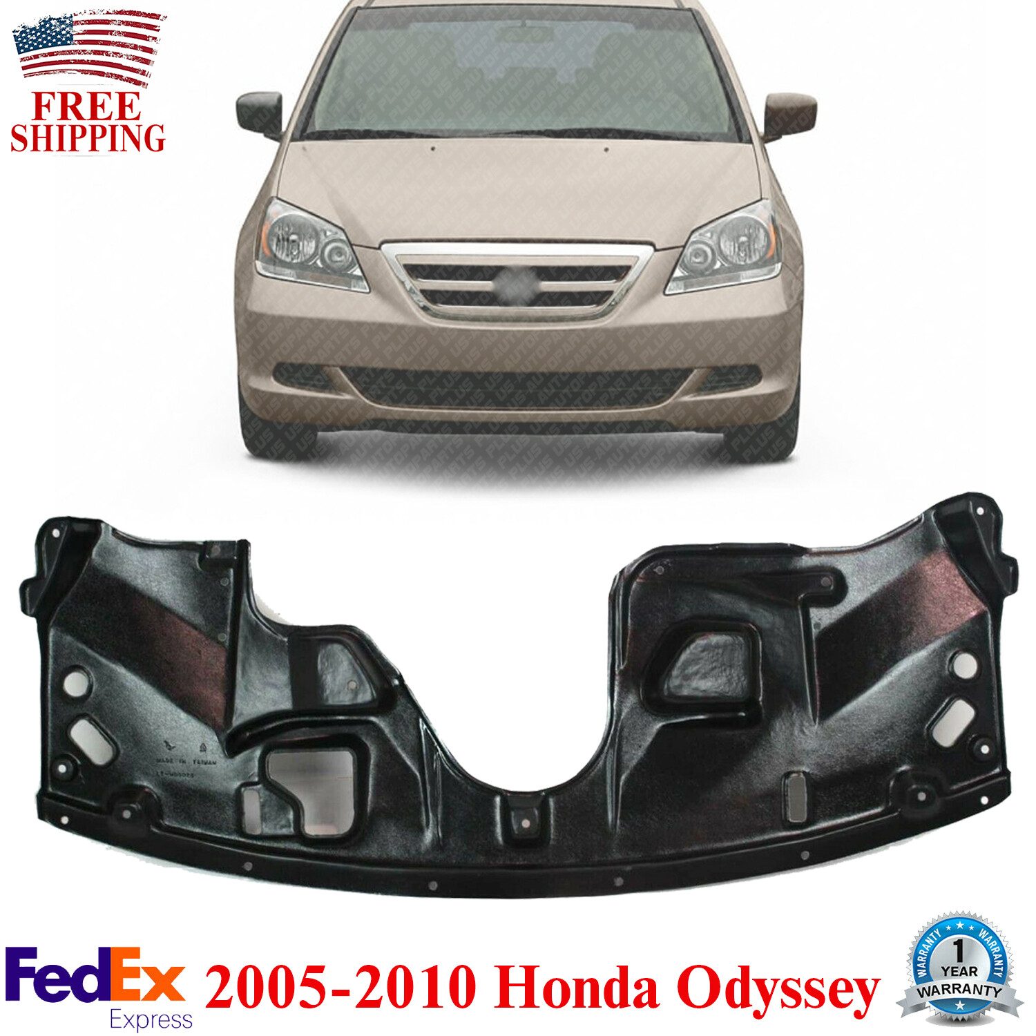 Front Engine Splash Shield Under Cover For 2005 2010 Honda Odyssey