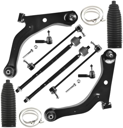 Front Lower Control Arm w/Ball Sway Bar Tie Rod Suspension Kit Compatible with Ford Escape 05 09  for Mazda Tribute 05 09  Replace#K80400  5L8Z3079AA  6L8Z3079AA  EF9134350 