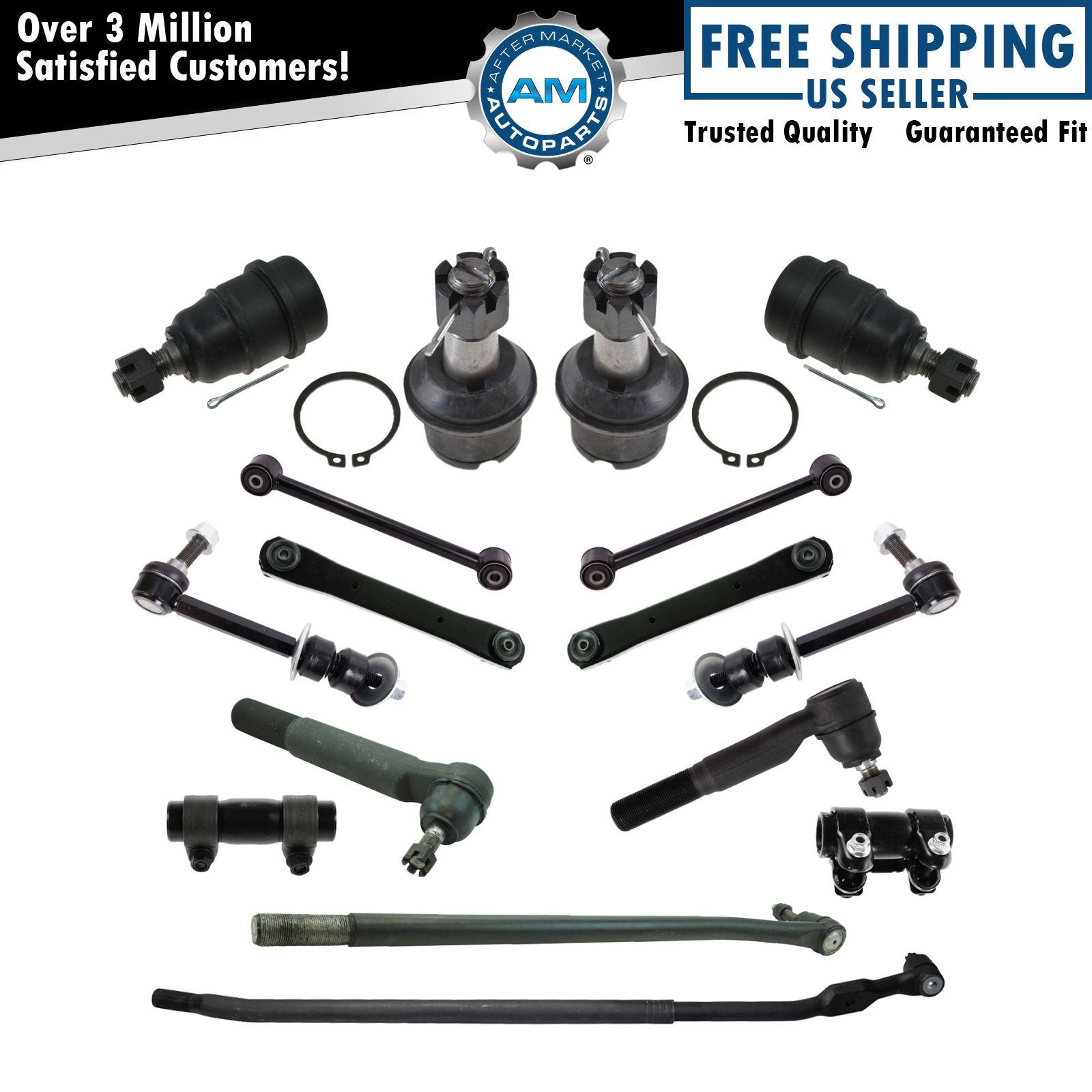Front Steering & Suspension Kit Fits 2010 2013 Dodge Ram 2500 3500
