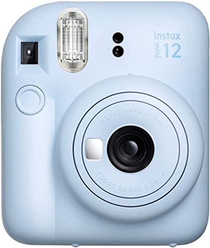 Fujifilm Instax Mini 12 Instant Camera Pastel Blue   Fuji Film Value Pack  40 Sheets    Shutter Accessories Bundle  Incl  Compatible Carrying Case  Quicksand Beads Photo Album 64 Pockets