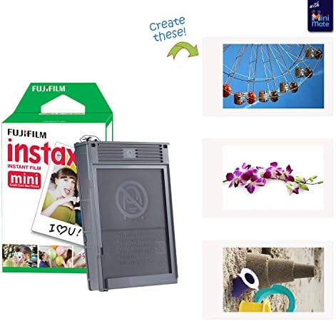 Fujifilm Instax Mini 12 Instant Camera   MiniMate Accessory Bundle & Compatible Custom Case   Fuji Instax Film Value Pack  50 Sheets  Flamingo Designer Photo Album  Lilac Purple 