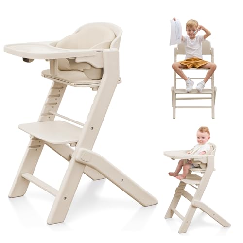 Full Body Washable Baby High Chair with Soft Cushion  Adjustable for 6 Months to 220 Lb   Multifunctional and Convertible High Chairs for Babies and Toddlers  Portable and Easy Operation