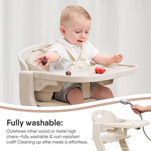 Full Body Washable Baby High Chair with Soft Cushion  Adjustable for 6 Months to 220 Lb   Multifunctional and Convertible High Chairs for Babies and Toddlers  Portable and Easy Operation