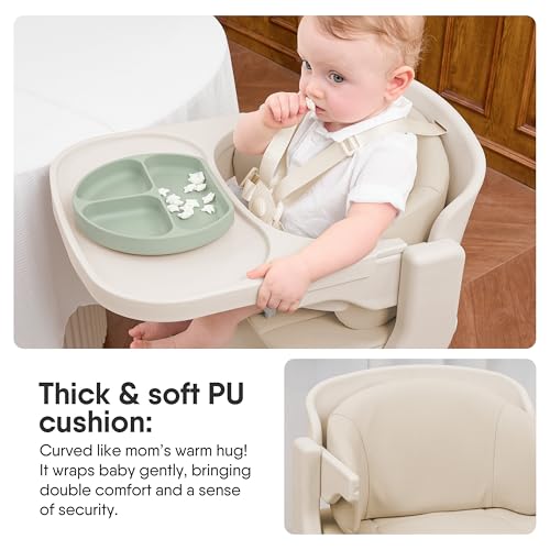 Full Body Washable Baby High Chair with Soft Cushion  Adjustable for 6 Months to 220 Lb   Multifunctional and Convertible High Chairs for Babies and Toddlers  Portable and Easy Operation
