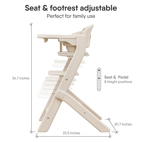 Full Body Washable Baby High Chair with Soft Cushion  Adjustable for 6 Months to 220 Lb   Multifunctional and Convertible High Chairs for Babies and Toddlers  Portable and Easy Operation