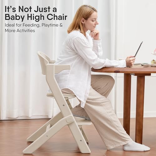 Full Body Washable Baby High Chair with Soft Cushion  Adjustable for 6 Months to 220 Lb   Multifunctional and Convertible High Chairs for Babies and Toddlers  Portable and Easy Operation