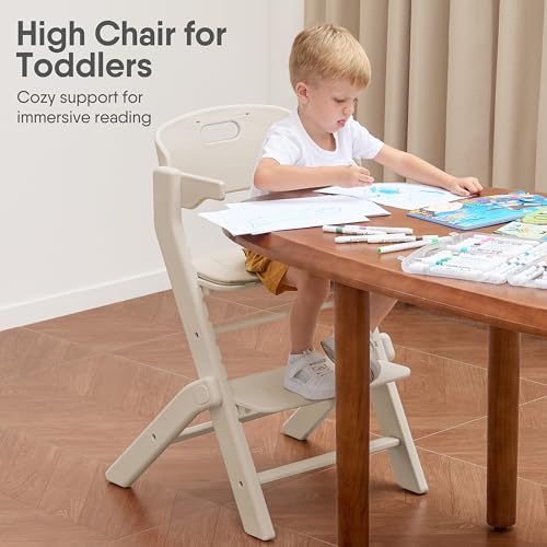 Full Body Washable Baby High Chair with Soft Cushion  Adjustable for 6 Months to 220 Lb   Multifunctional and Convertible High Chairs for Babies and Toddlers  Portable and Easy Operation