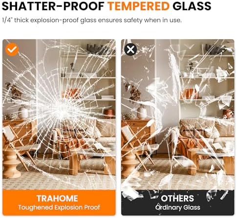 Full Length Mirror  Standing Large Floor Mirror with Aluminum Frame for Bedroom  Living Room  Bathroom Black 