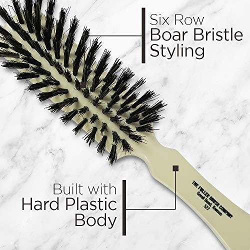 Fuller Brush Lustre Professional Hairbrush   6 Row Styling Hair Brush & Volumizer w/Natural Boar Bristle For Smoothing All Hair Types