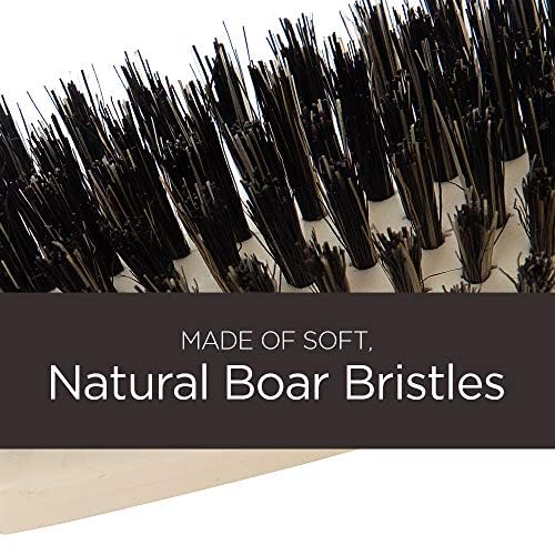 Fuller Brush Lustre Professional Hairbrush   6 Row Styling Hair Brush & Volumizer w/Natural Boar Bristle For Smoothing All Hair Types