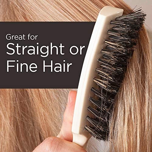 Fuller Brush Lustre Professional Hairbrush   6 Row Styling Hair Brush & Volumizer w/Natural Boar Bristle For Smoothing All Hair Types