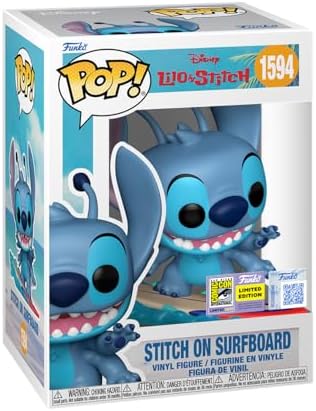 Funko Pop  Vinyl  Lilo & Stitch   Stitch Surf   Amazon Exclusive   Collectible Vinyl Figure   Gift Idea   Official Merchandise   Toys for Kids & Adults   Movies Fans