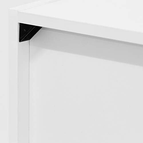 Furinno LUDER Book Shelf  5 Cube Bookshelf  Reversible Bookcase  9 4 x 19 5 x 31 5  Easy Assembly  for Living Room  Bedroom  Home Office  White