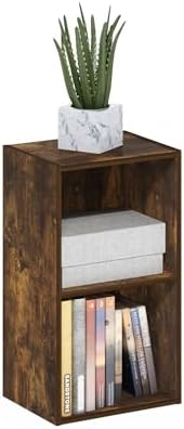 Furinno LUDER Book Shelf  5 Cube Bookshelf  Reversible Bookcase  9 4 x 19 5 x 31 5  Easy Assembly  for Living Room  Bedroom  Home Office  White