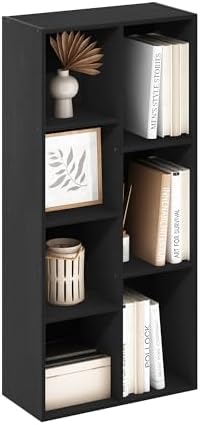 Furinno LUDER Book Shelf  5 Cube Bookshelf  Reversible Bookcase  9 4 x 19 5 x 31 5  Easy Assembly  for Living Room  Bedroom  Home Office  White