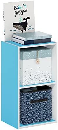 Furinno LUDER Book Shelf  5 Cube Bookshelf  Reversible Bookcase  9 4 x 19 5 x 31 5  Easy Assembly  for Living Room  Bedroom  Home Office  White