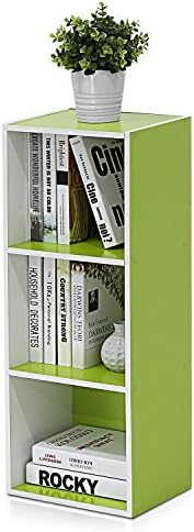 Furinno LUDER Book Shelf  5 Cube Bookshelf  Reversible Bookcase  9 4 x 19 5 x 31 5  Easy Assembly  for Living Room  Bedroom  Home Office  White