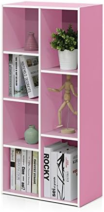 Furinno LUDER Book Shelf  5 Cube Bookshelf  Reversible Bookcase  9 4 x 19 5 x 31 5  Easy Assembly  for Living Room  Bedroom  Home Office  White