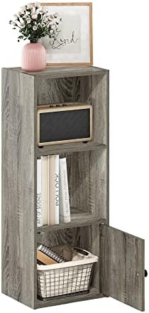 Furinno LUDER Book Shelf  5 Cube Bookshelf  Reversible Bookcase  9 4 x 19 5 x 31 5  Easy Assembly  for Living Room  Bedroom  Home Office  White